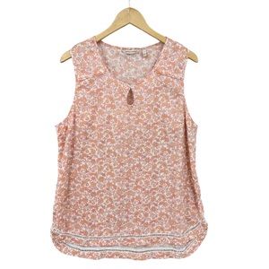 SOFT SURROUNDINGS COTTON SLEEVELESS BLOUSE TOP EUC SZ L